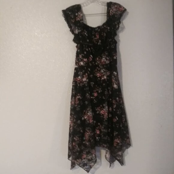 No Boundaries women's size XXL (2XL) 19 black multicolored floral dress - Picture 7 of 15